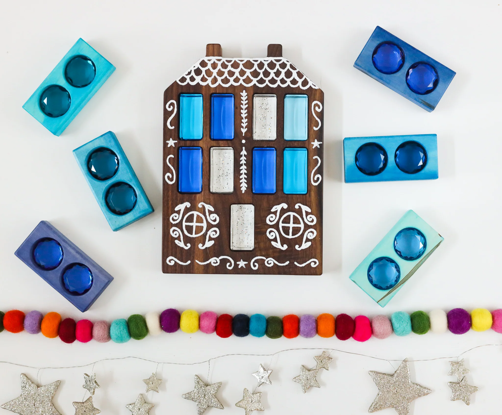 Clear Glitter Rainbow Blocks - Image 3