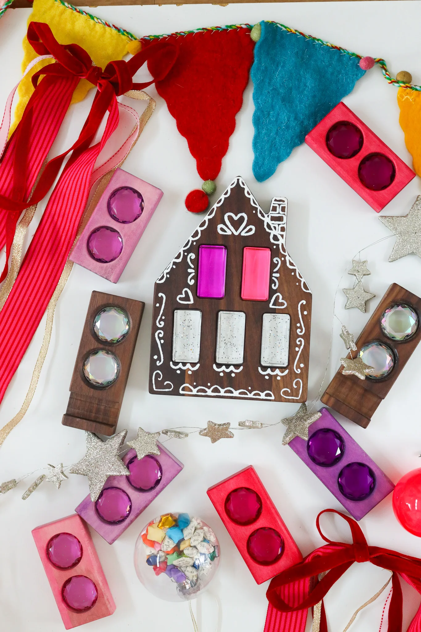 Clear Glitter Rainbow Blocks - Image 4